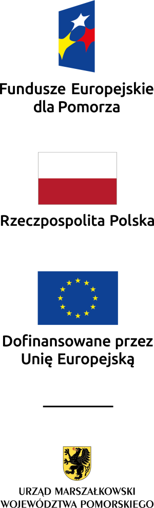 Fundusze Europejskie dla Pomorza, Rzeczpospolita Polska, Dofinansowane przez Unię Europejską, Urząd Marszałkowski Województwa Pomorskiego