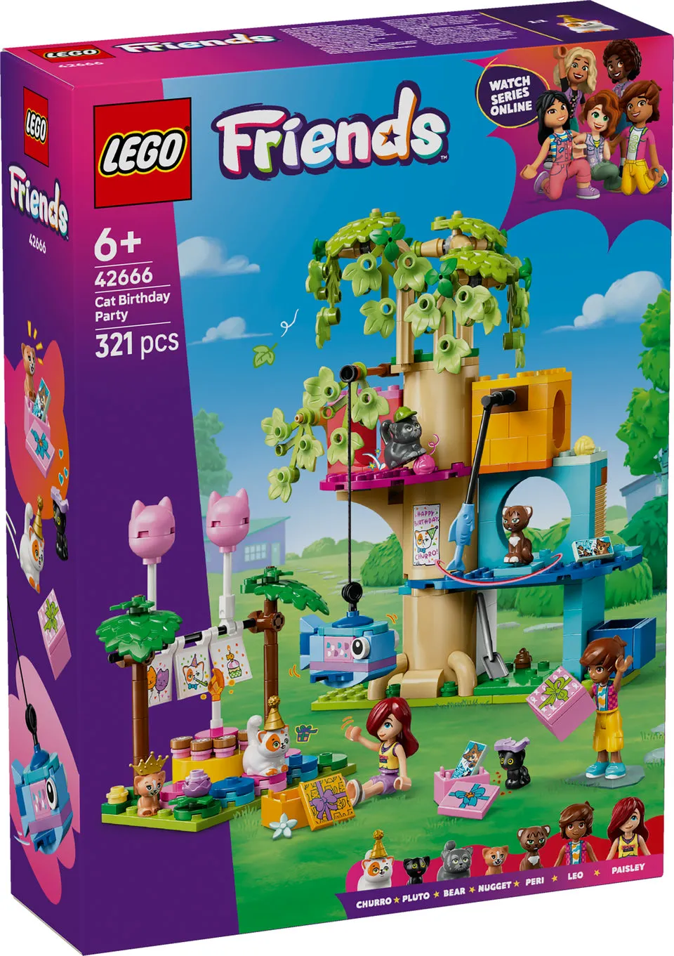 LEGO Friends 42666 Kocie przyjęcie i domek na drzewie – zdjęcie 1 z 3