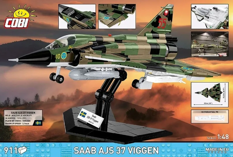 Klocki Saab AJS 37 Viggen 911 klocków – zdjęcie 10 z 10