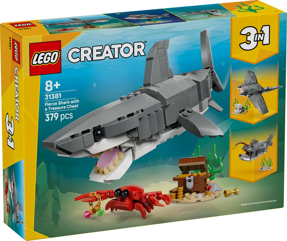 LEGO Creator 3w1 31381 Groźny rekin i skrzynia ze skarbem – zdjęcie 1 z 3