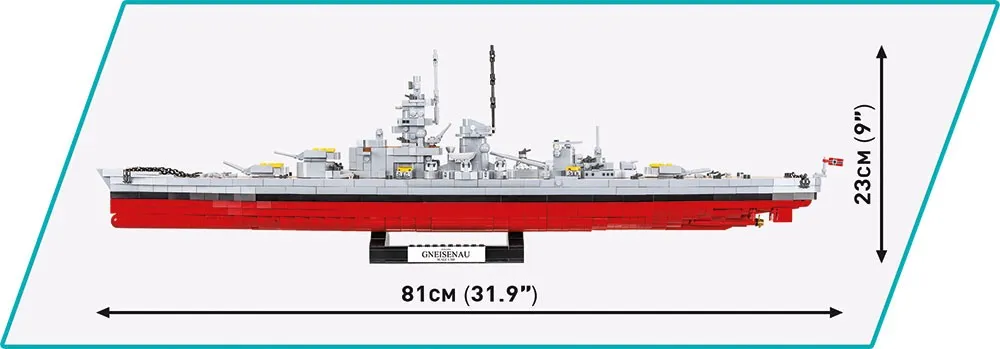 Klocki Historical Collection Battleship Gneisenau – zdjęcie 8 z 10