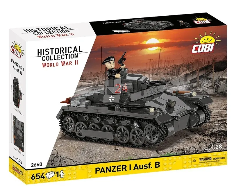 Klocki Niemiecki Czołg Panzer Ausf.B 654 elementy – zdjęcie 1 z 10