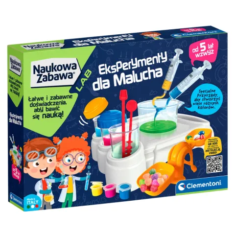 Clementoni Eksperymenty dla Malucha Naukowa zabawa laboratorium dla dzieci