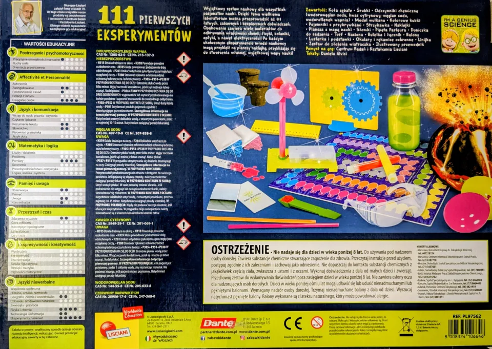 LISCIANI Zestaw naukowy IM A Genius - 111 pierwszych eksperymentów – zdjęcie 2 z 5