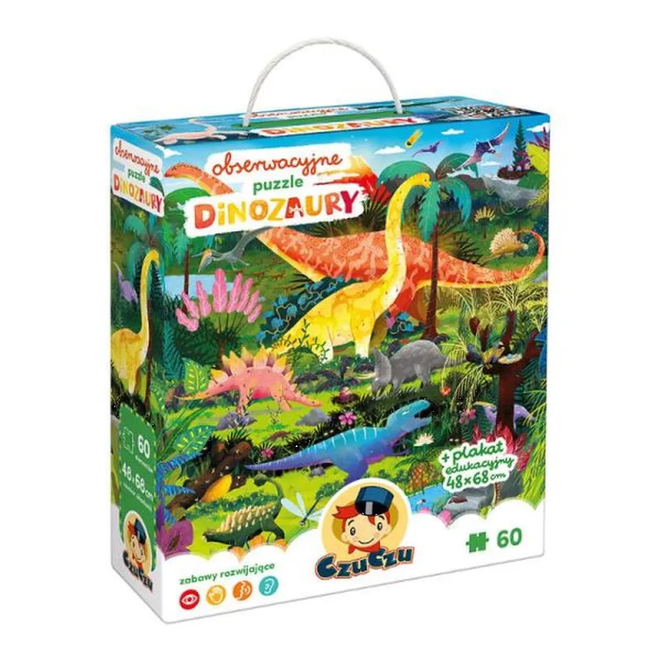 CzuCzu Obserwacyjne puzzle - Dinozaury 4+