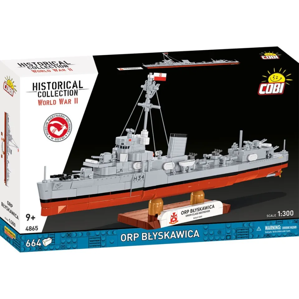 Klocki ORP Błyskawica 664 elementy