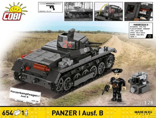 Klocki Niemiecki Czołg Panzer Ausf.B 654 elementy – zdjęcie 10 z 10