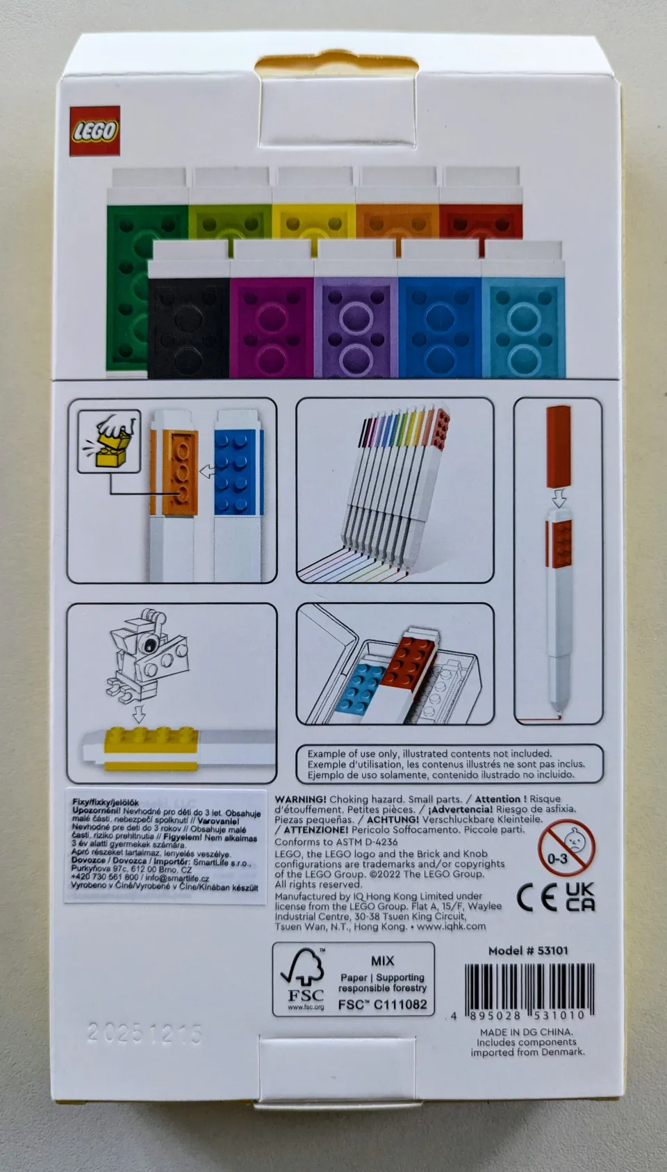 LEGO 53101 Flamastry – zestaw 10 kolorów – zdjęcie 2 z 2