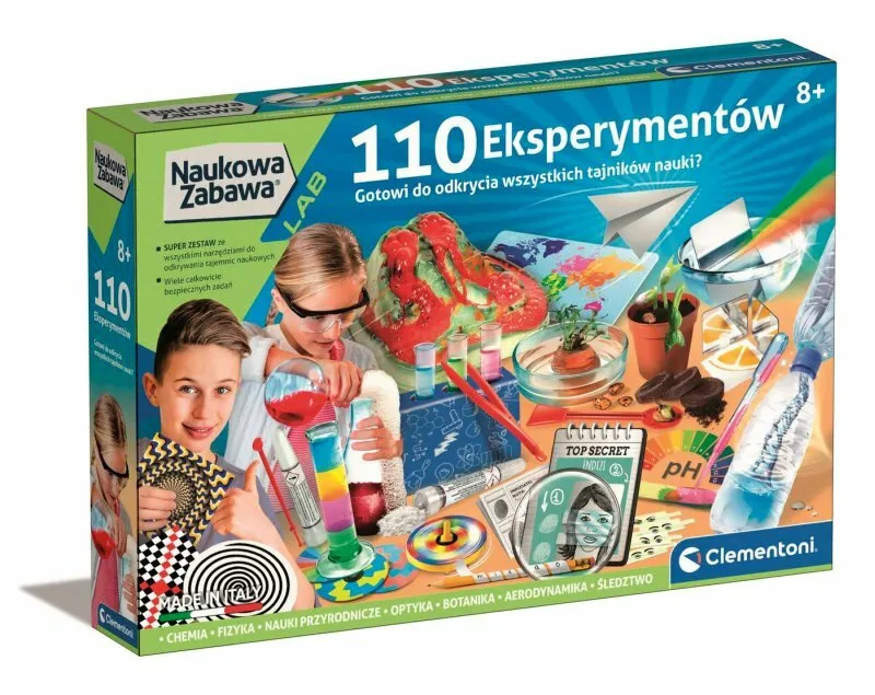 Clementoni 110 Eksperymentów Naukowa zabawa – zdjęcie 1 z 4