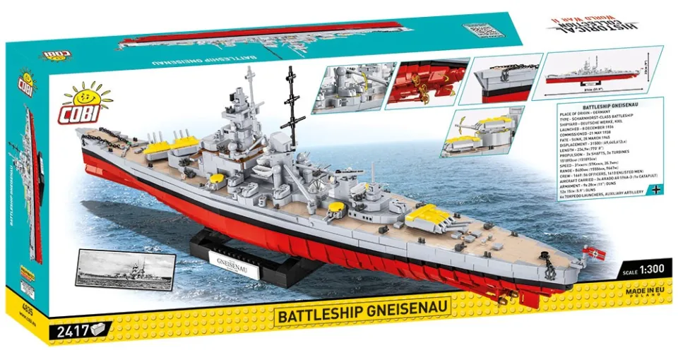 Klocki Historical Collection Battleship Gneisenau – zdjęcie 3 z 10