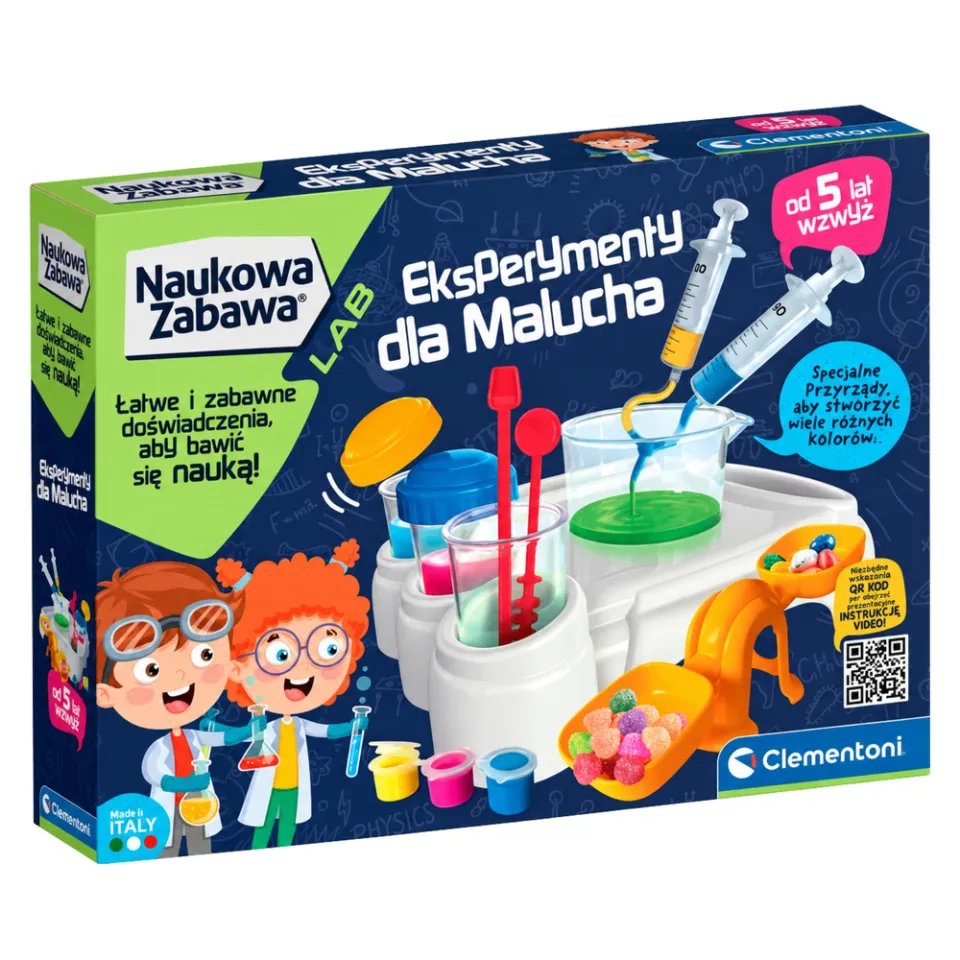 Clementoni Eksperymenty dla Malucha Naukowa zabawa laboratorium dla dzieci – zdjęcie 1 z 4