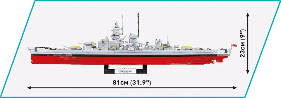 Klocki Historical Collection Battleship Gneisenau – zdjęcie 8 z 10